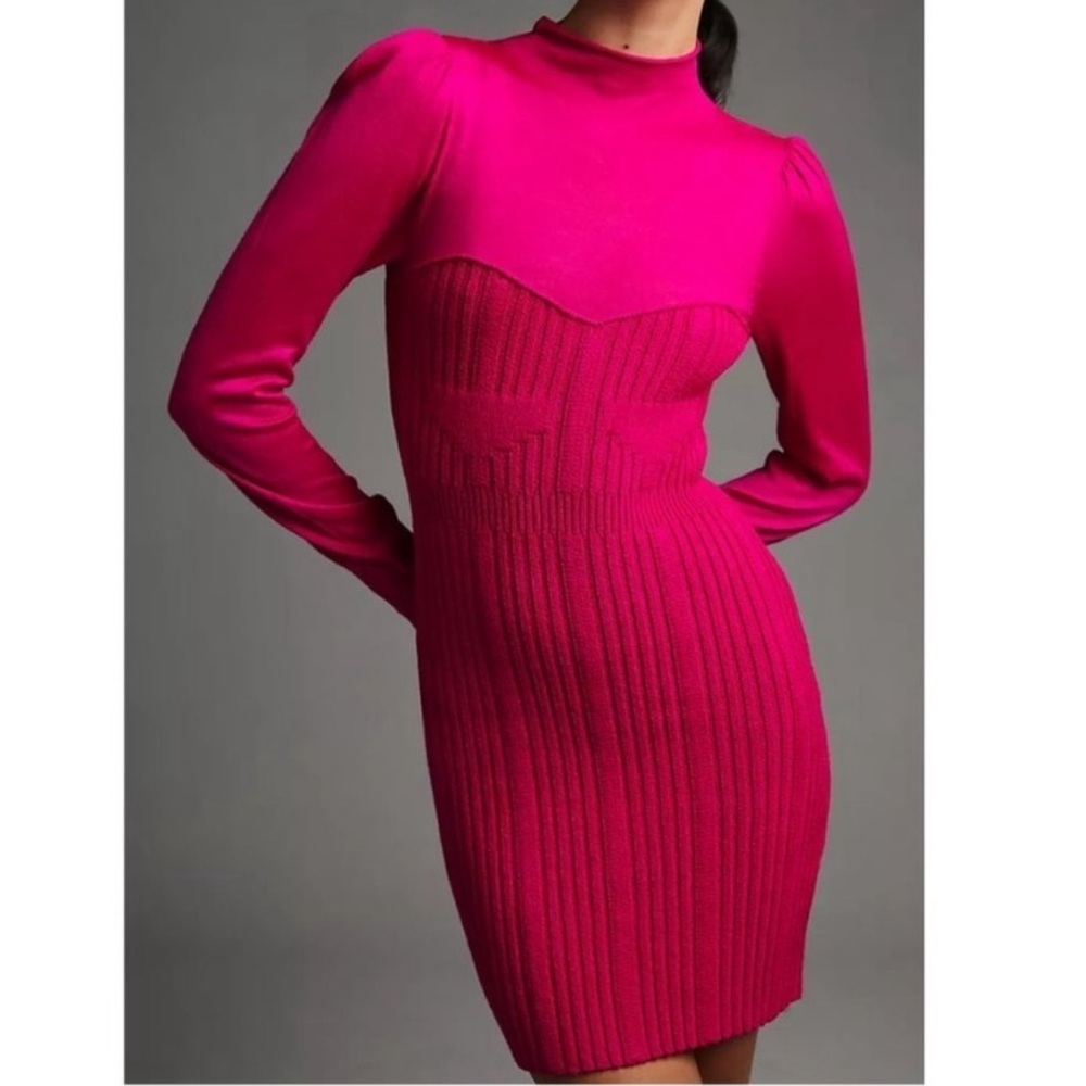 By Anthropologie Mock-Neck Sweater Dress